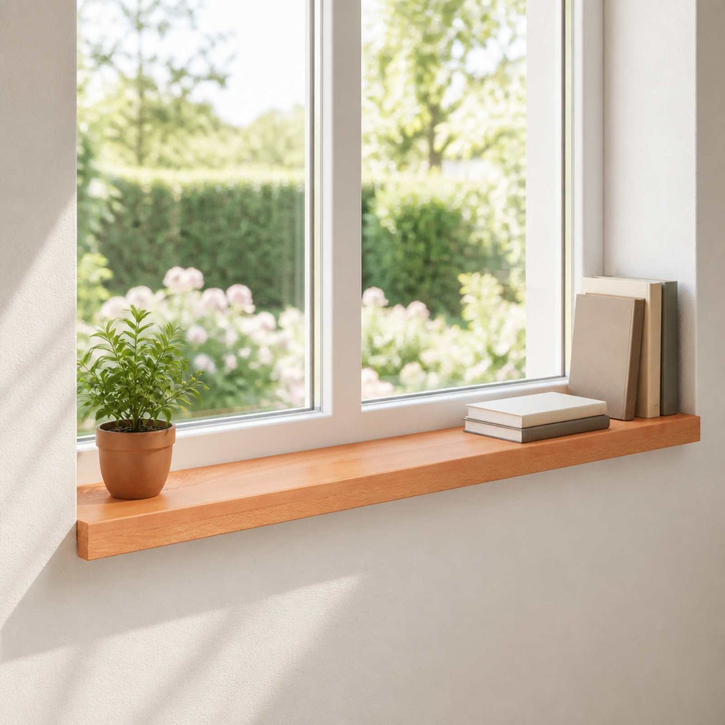 Vindueskarme 2 stk. Lakeret 100 x 20 x 2 cm Solid bøg