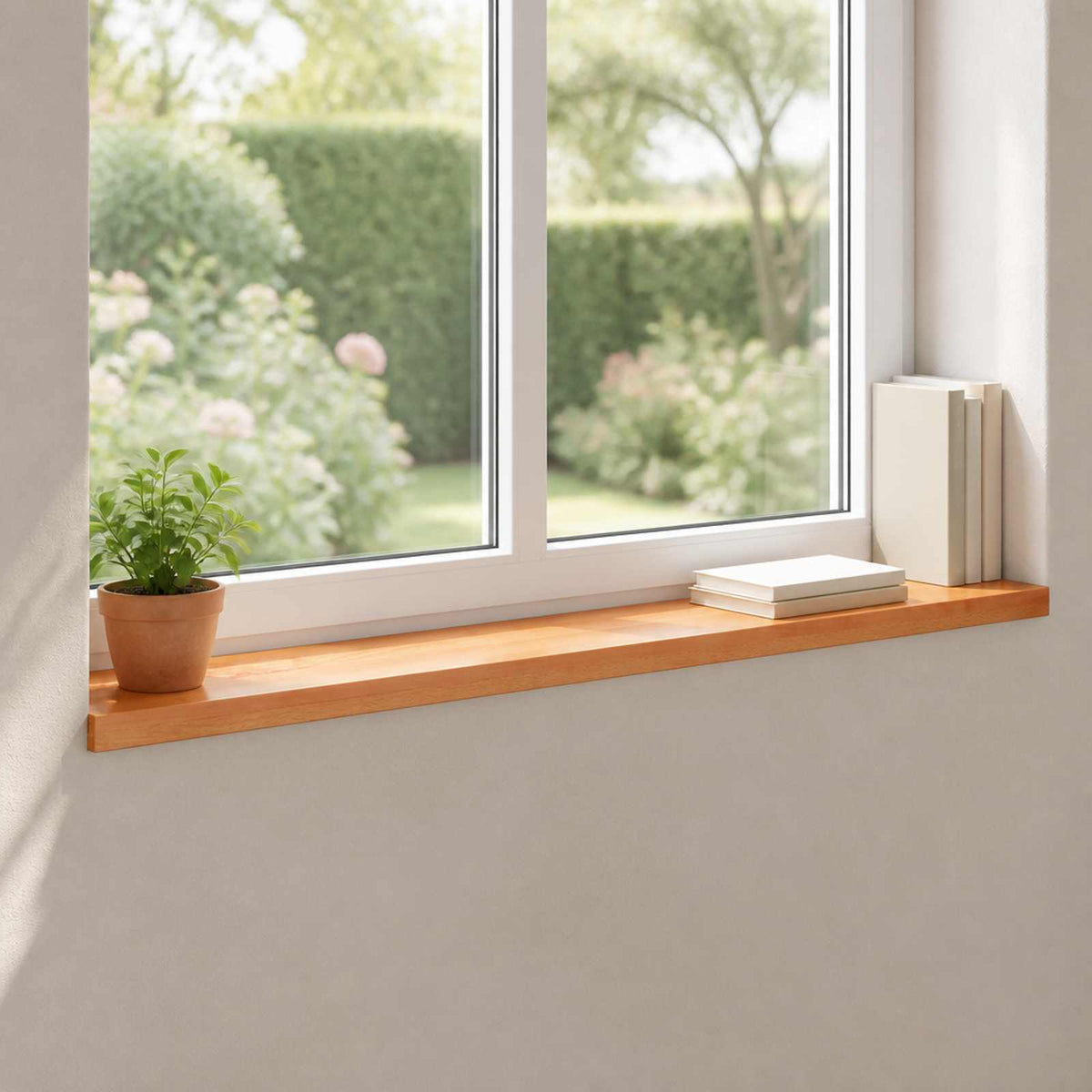 Vindueskarme 2 stk. Lakeret 110 x 20 x 2 cm Solid bøg