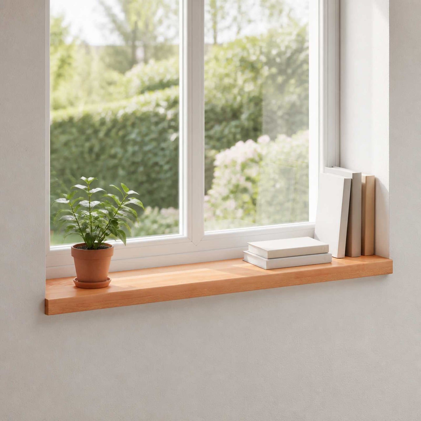 Vindueskarme 2 stk. Lakeret 80x 25 x 2 cm Solid bøg