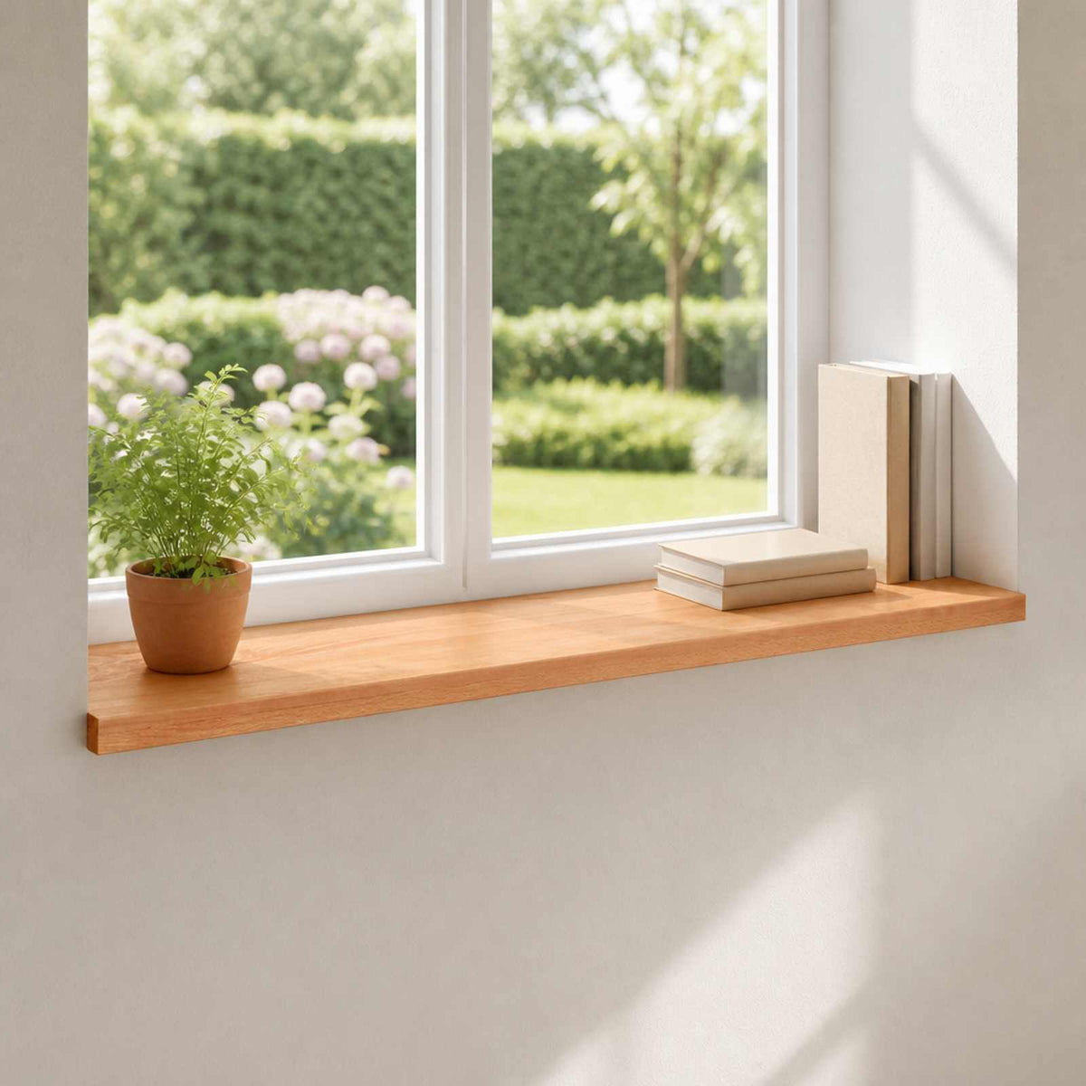 Vindueskarme 2 stk. Lakeret 110 x 25 x 2 cm Solid bøg