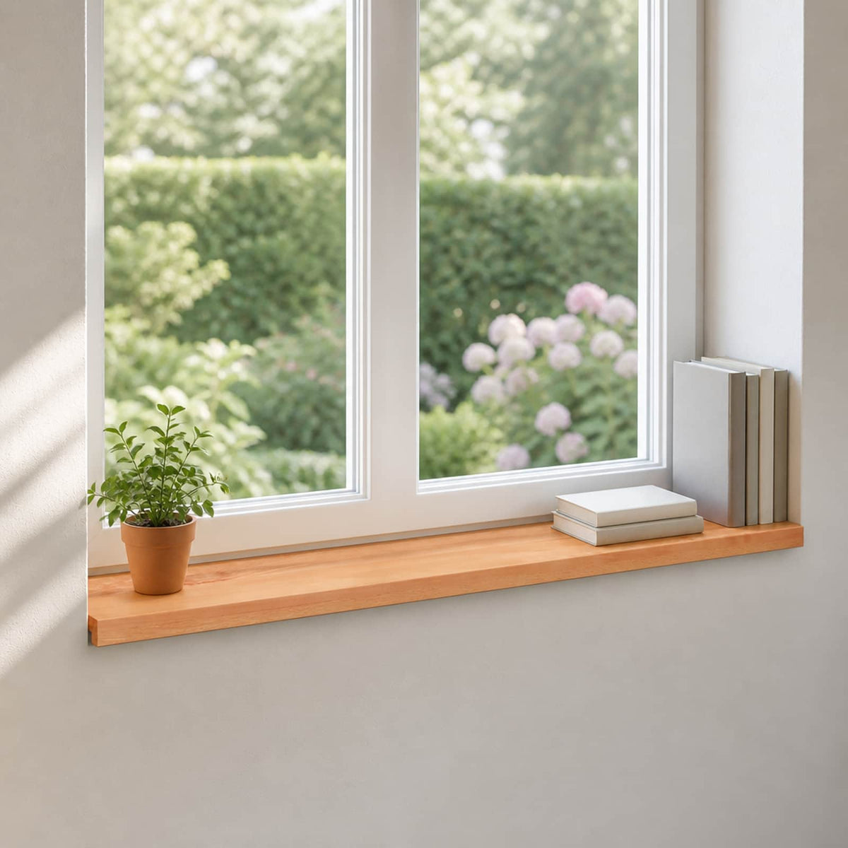 Vindueskarme 2 stk. Lakeret 140 x 30 x 2 cm Solid bøg