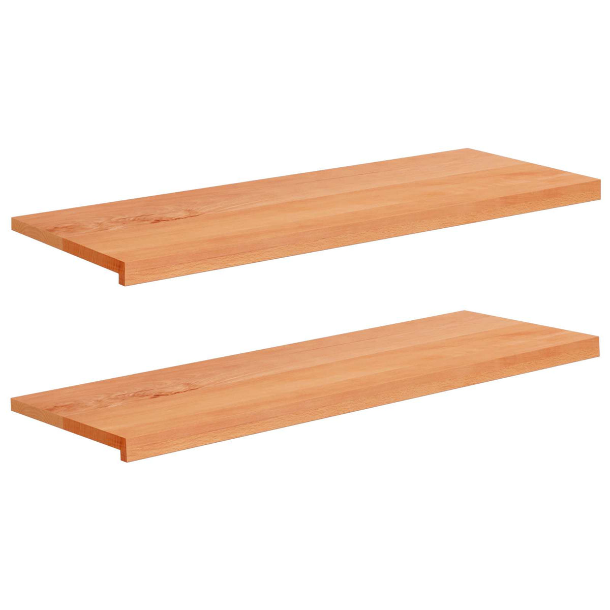 Vindueskarme 2 stk. Lakeret 120 x 40 x 2 cm Solid bøg