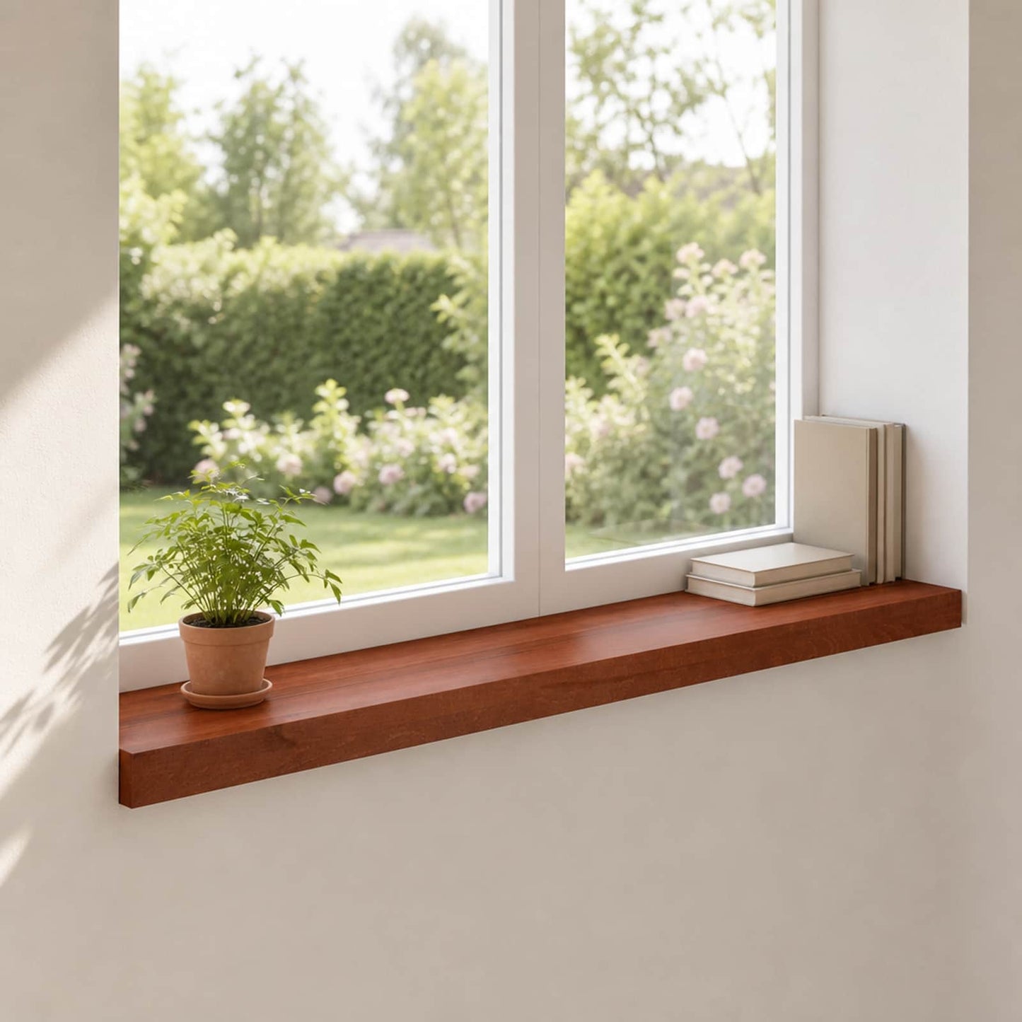 Vindueskarme 2 stk. Brun 90 x 15 x 2 cm Solid bøg