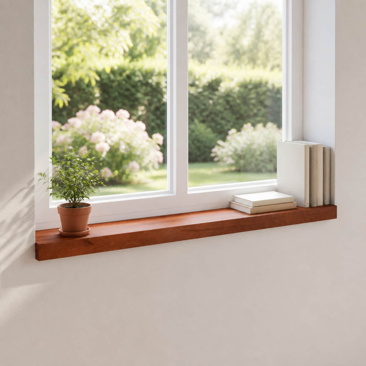 Vindueskarme 2 stk. Brun 80x 20 x 2 cm Solid bøg