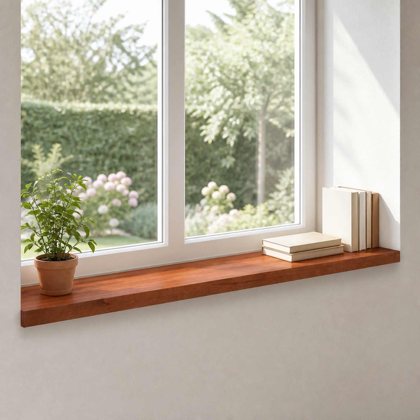 Vindueskarme 2 stk. Brun 110 x 20 x 2 cm Solid bøg
