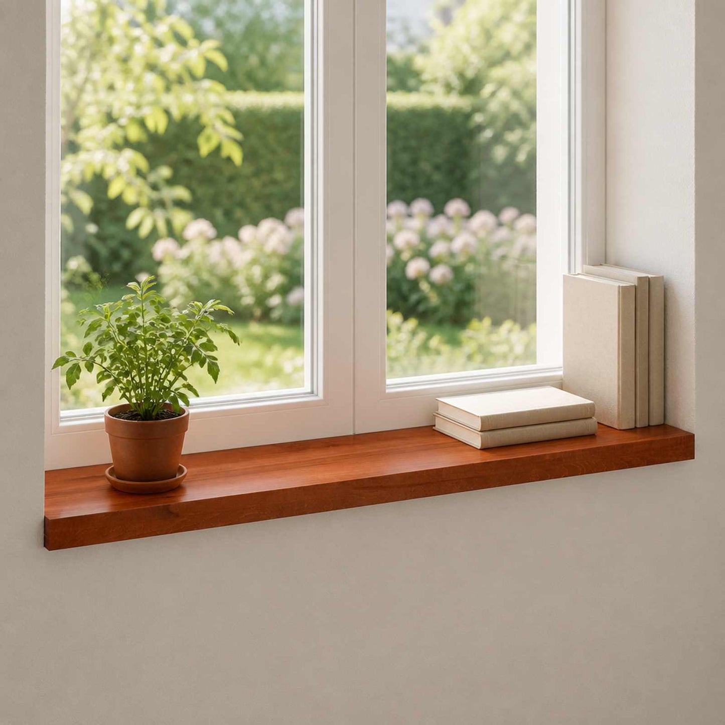 Vindueskarme 2 stk. Brun 100 x 25 x 2 cm Solid bøg