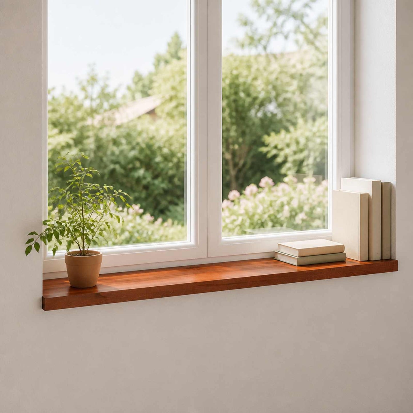 Vindueskarme 2 stk. Brun 120 x 25 x 2 cm Solid bøg