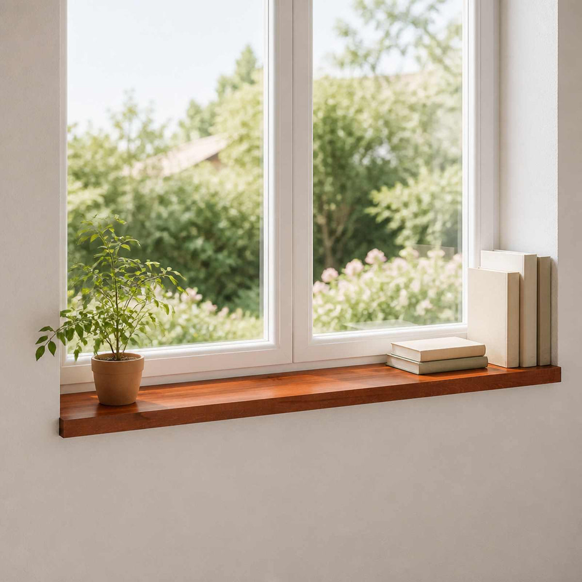 Vindueskarme 2 stk. Brun 140 x 25 x 2 cm Solid bøg