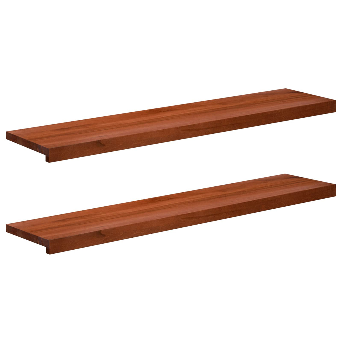 Vindueskarme 2 stk. Brun 110 x 25 x 2 cm Solid bøg