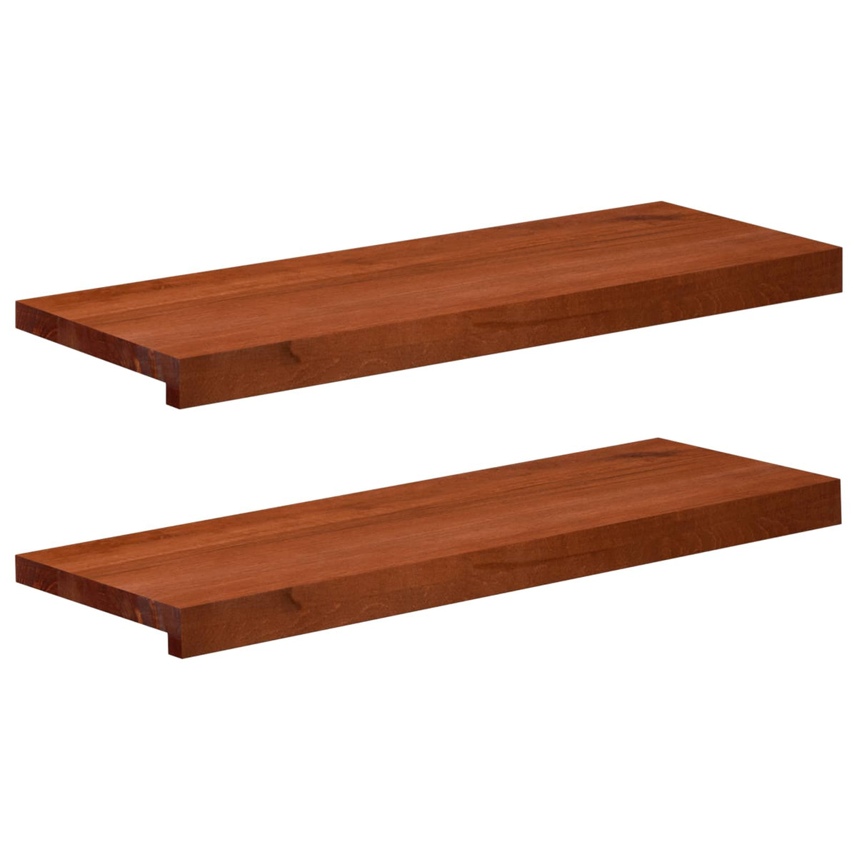 Vindueskarme 2 stk. Brun 70 x 30 x 2 cm Solid bøg