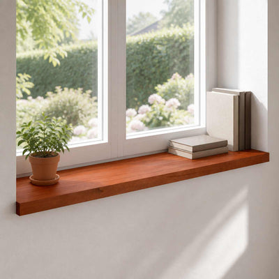 Vindueskarme 2 stk. Brun 80x 40 x 2 cm Solid bøg