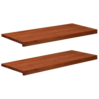Vindueskarme 2 stk. Brun 90 x 40 x 2 cm Solid bøg