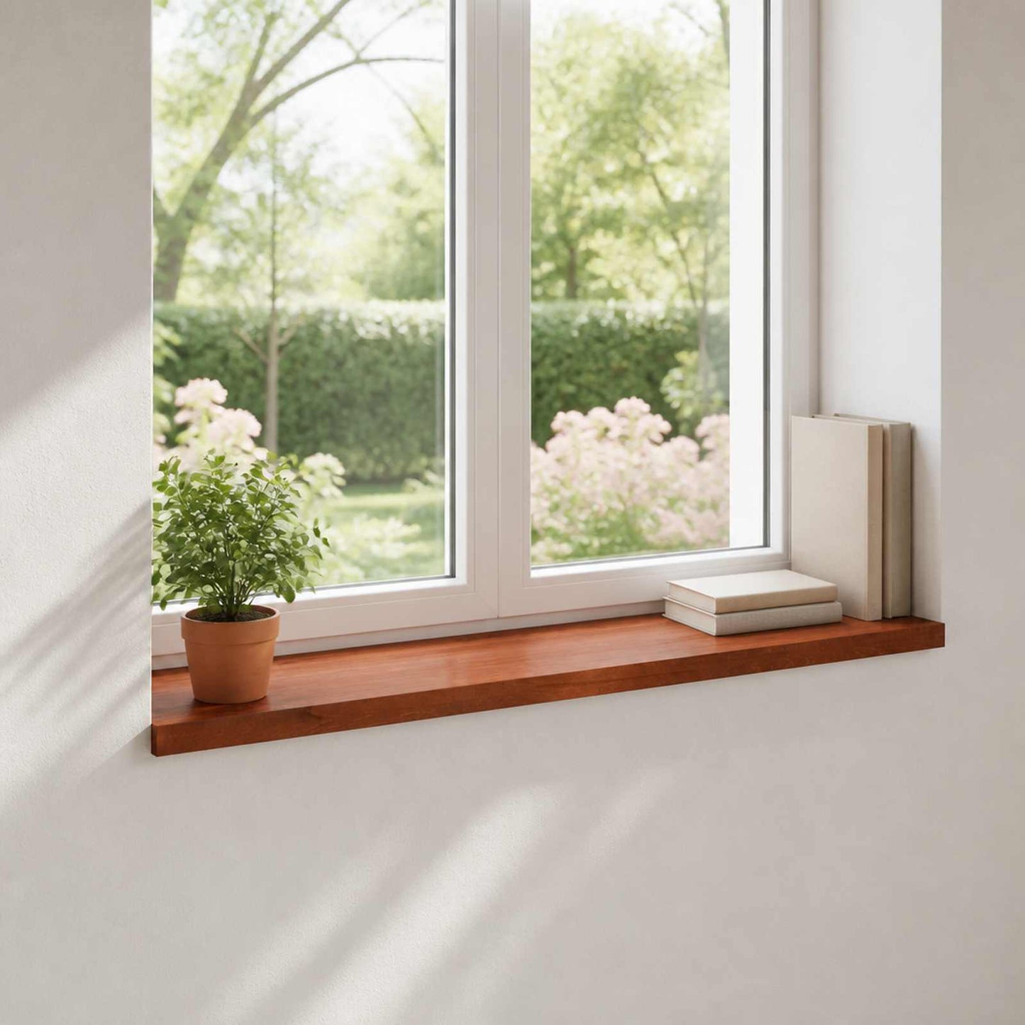 Vindueskarme 2 stk. Brun 110 x 40 x 2 cm Solid bøg