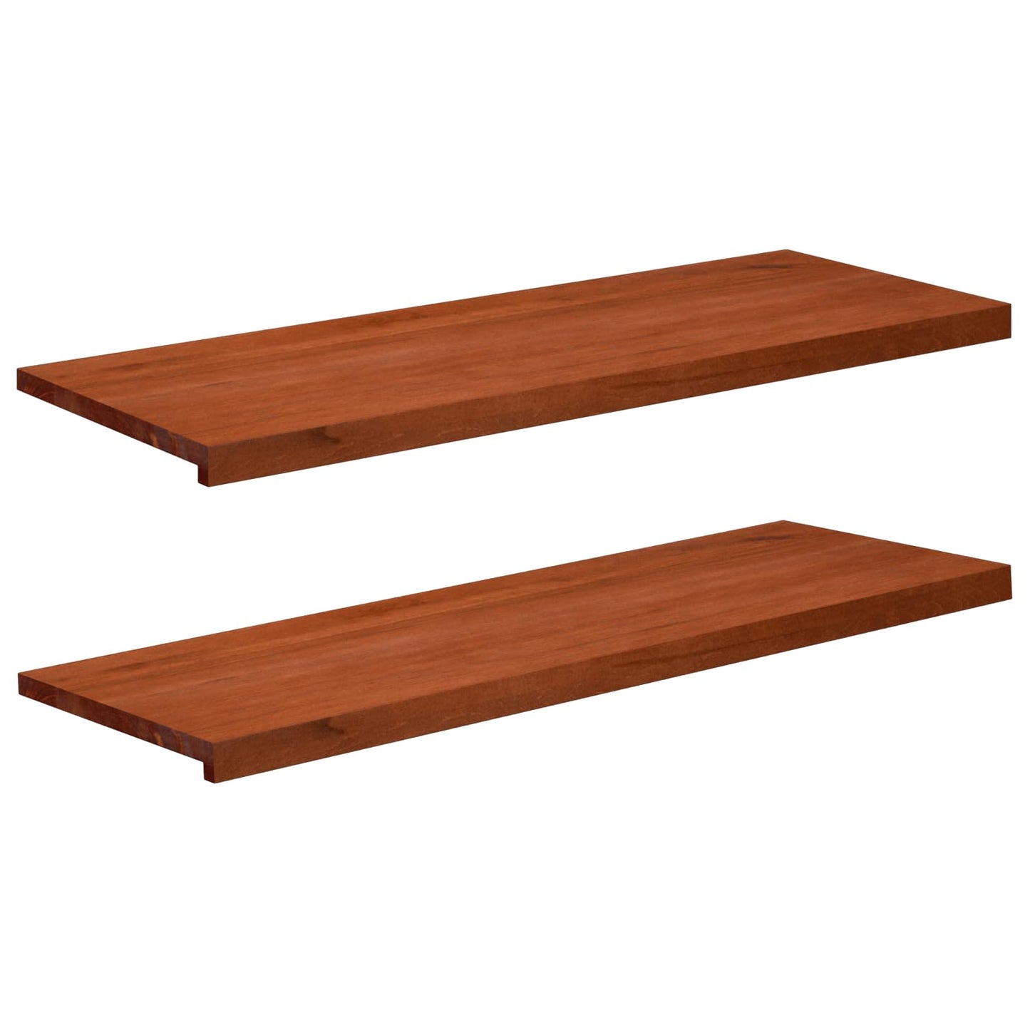 Vindueskarme 2 stk. Brun 110 x 40 x 2 cm Solid bøg