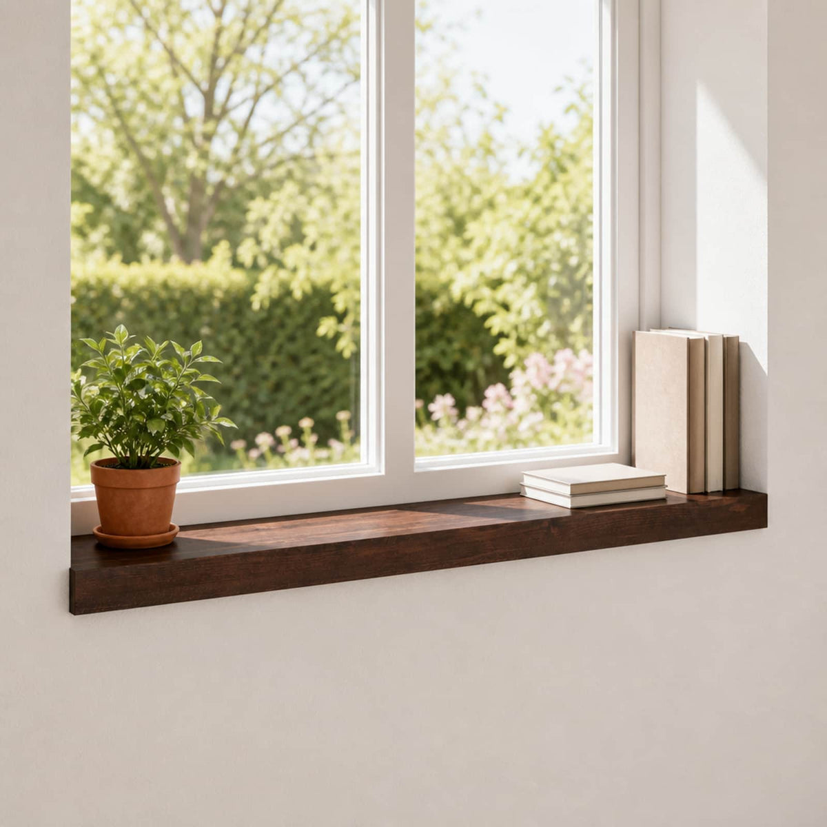 Vindueskarme 2 stk. Mørk Brun 70 x 20 x 2 cm Solid bøg