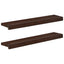Vindueskarme 2 stk. Mørk Brun 70 x 20 x 2 cm Solid bøg