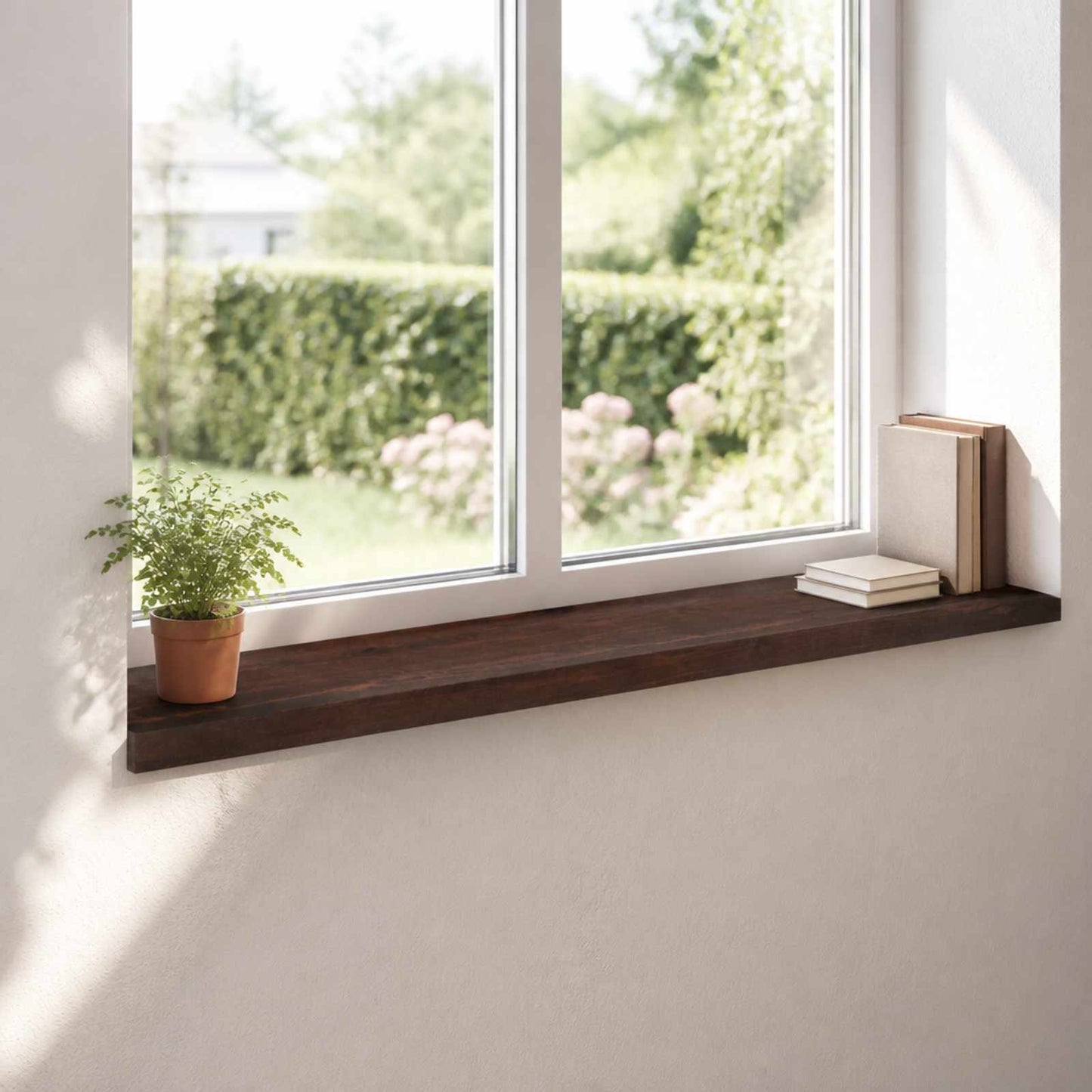 Vindueskarme 2 stk. Mørk Brun 160 x 25 x 2 cm Solid bøg