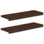 Vindueskarme 2 stk. Mørk Brun 70 x 30 x 2 cm Solid bøg