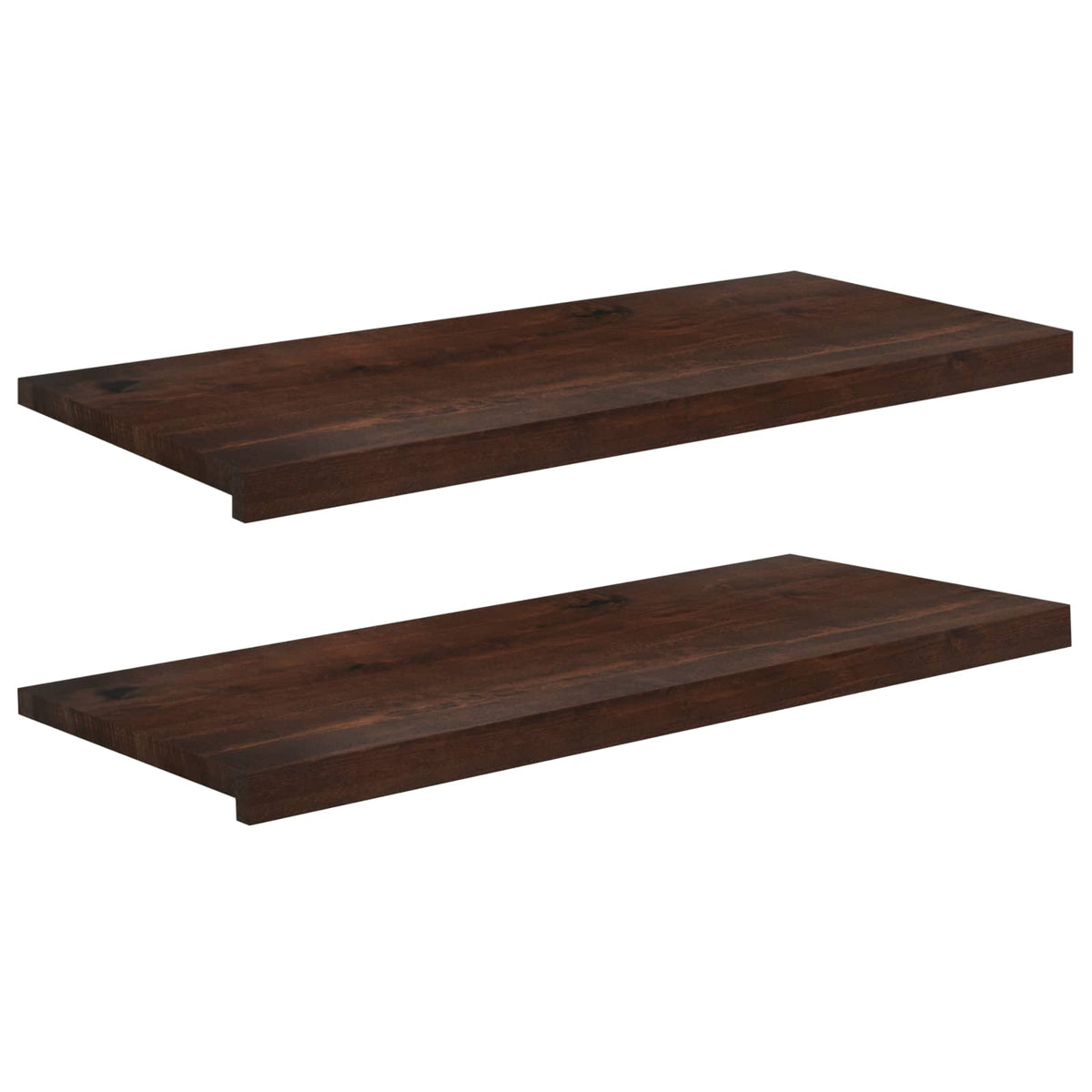 Vindueskarme 2 stk. Mørk Brun 90 x 40 x 2 cm Solid bøg