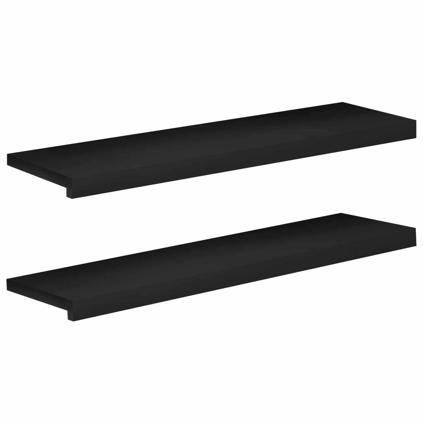 Vindueskarme 2 stk. Sort 90 x 25 x 2 cm Solid bøg