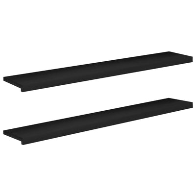 Vindueskarme 2 stk. Sort 160 x 30 x 2 cm Solid bøg