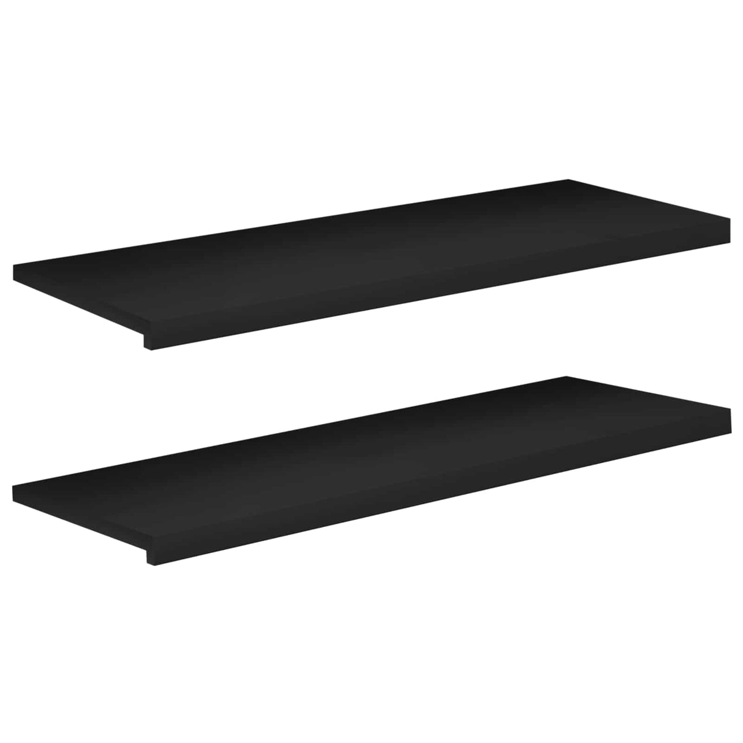 Vindueskarme 2 stk. Sort 110 x 40 x 2 cm Solid bøg