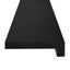 Vindueskarme 2 stk. Sort 140 x 40 x 2 cm Solid bøg