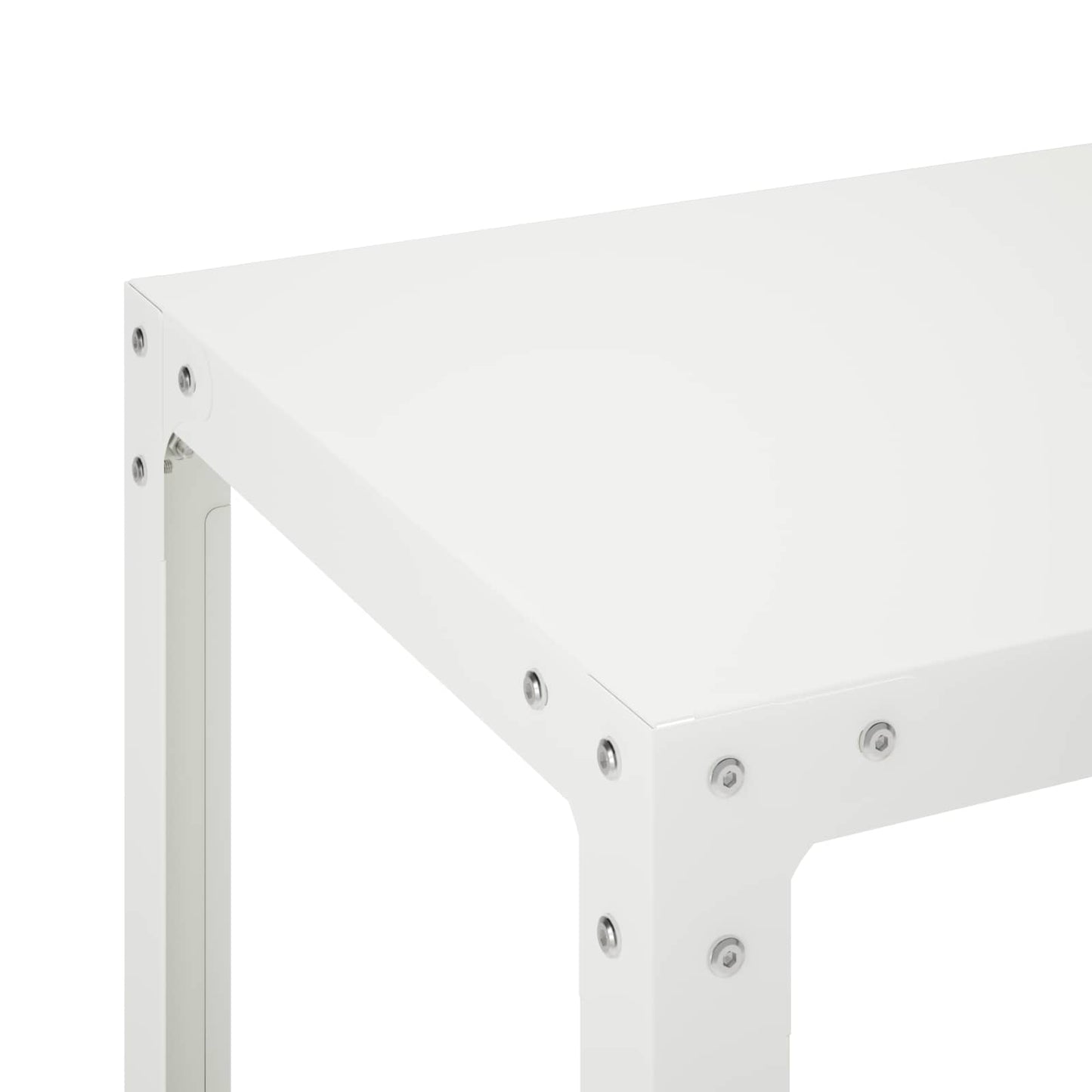 Plantebord 60 x 40 x 80 cm Pulverlakeret stål Hvid