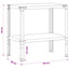 Plantebord 100 x 50 x 80 cm Galvaniseret stål Sølv