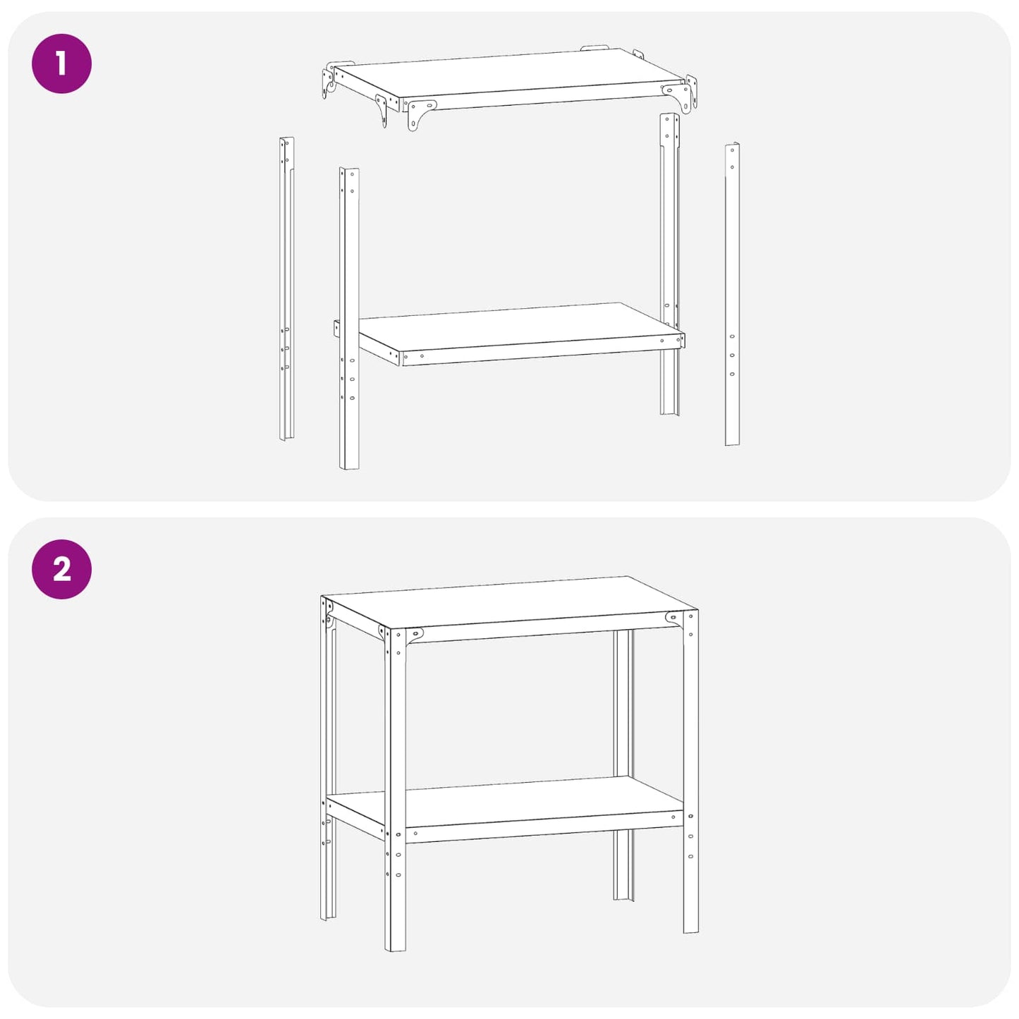 Plantebord 80 x 50 x 80 cm Pulverlakeret stål Sort
