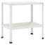 Plantebord 80 x 50 x 80 cm Pulverlakeret stål Hvid