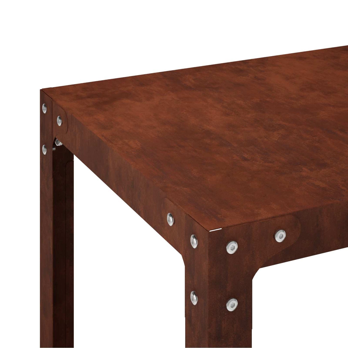 Plantebord 80 x 50 x 80 cm Cortenstål Rusten