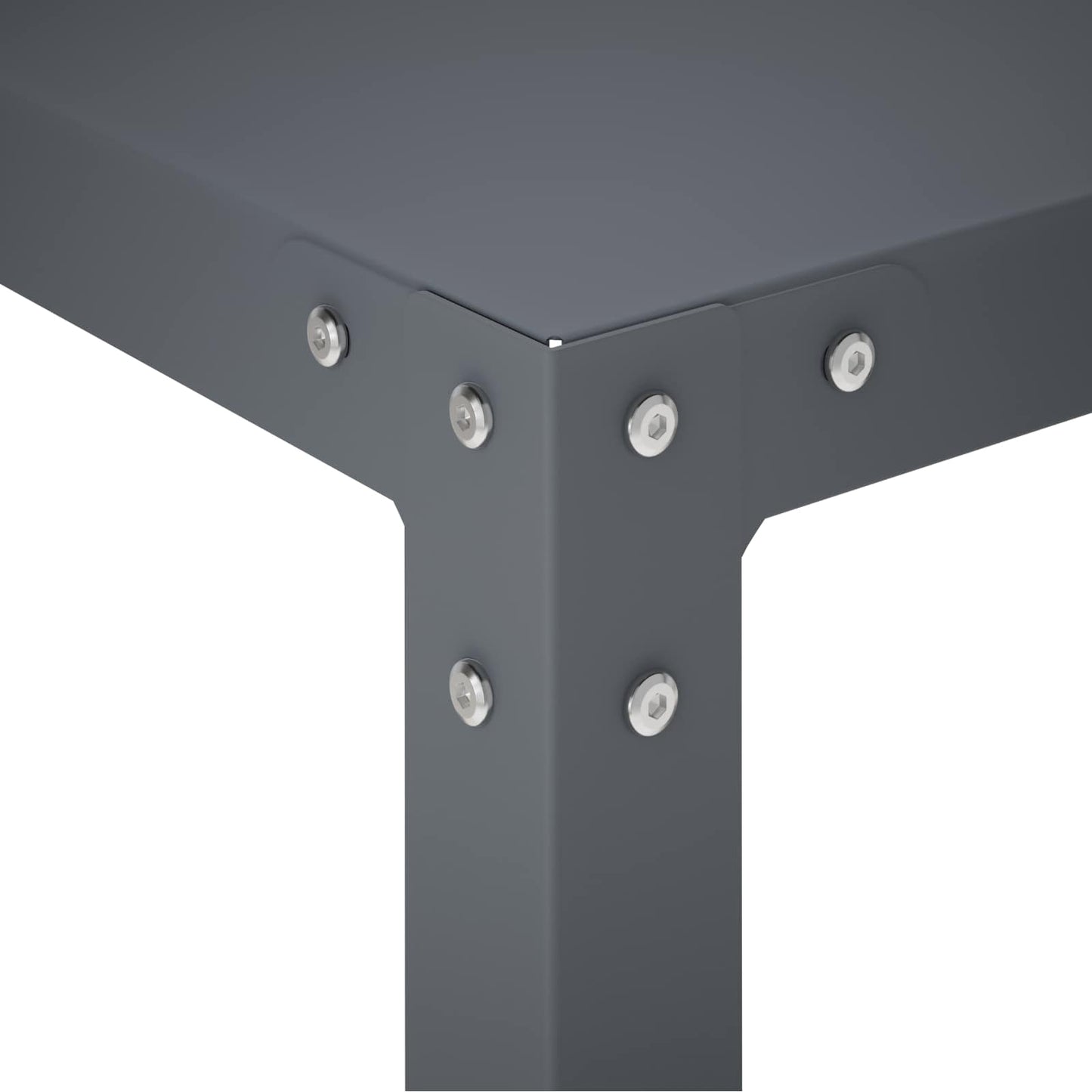 Plantebord 100 x 50 x 104 cm Pulverlakeret stål Antracit