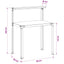 Plantebord 80 x 50 x 104 cm Pulverlakeret stål Antracit