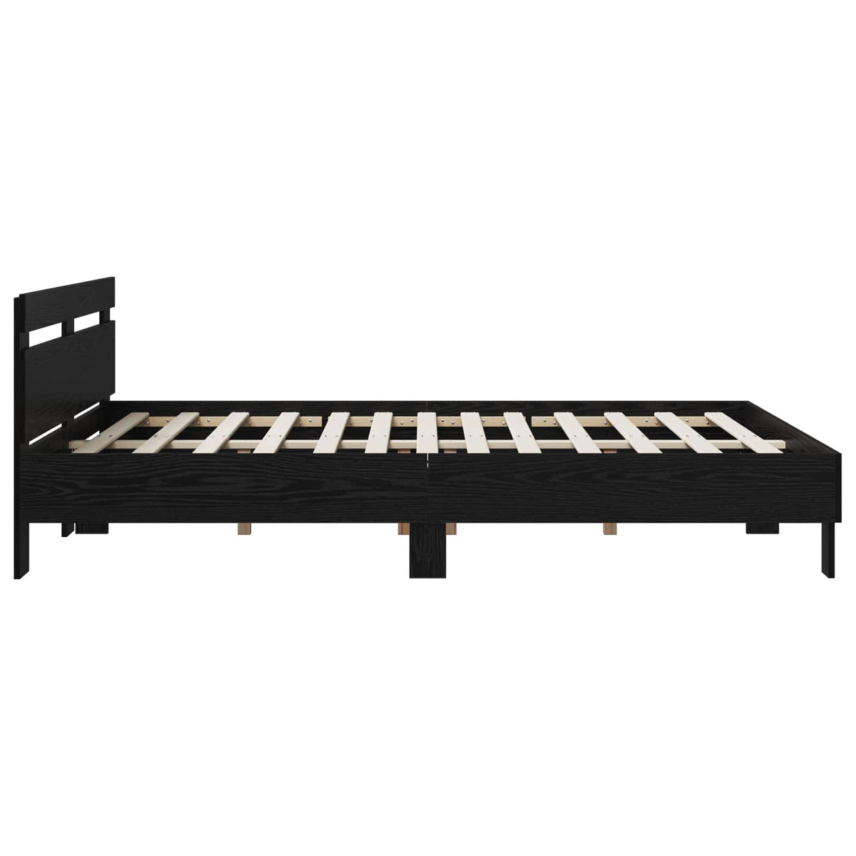 Sengestel Sort eg 140 x 190 cm Konstrueret træ