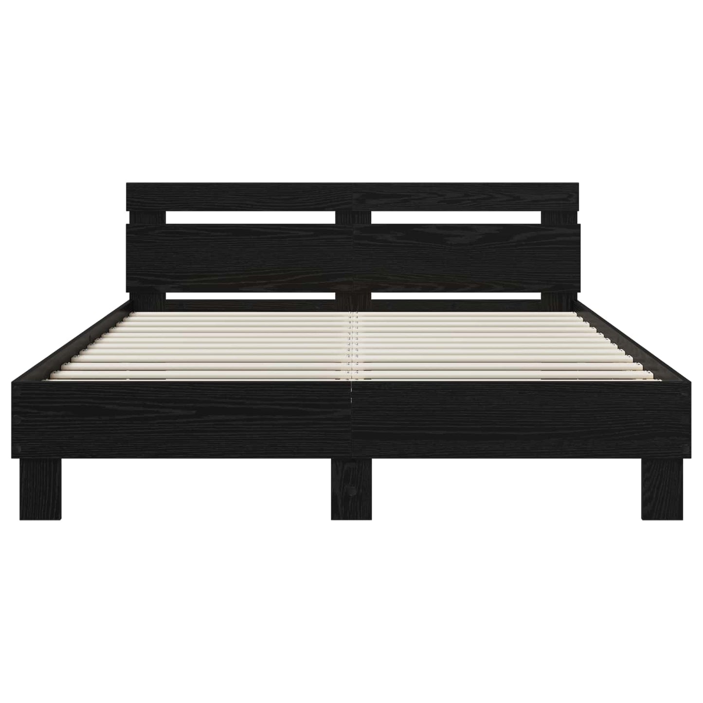 Sengestel Sort eg 135 x 190 cm Konstrueret træ