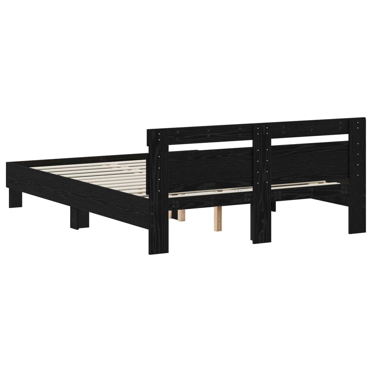 Sengestel Sort eg 120 x 190 cm Konstrueret træ