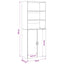 Highboard Artisan-eg 70 x 42,5 x 185 cm Konstrueret træ