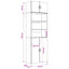 Opbevaringsskab med hylder Sort eg 70 x 42,5 x 225 cm