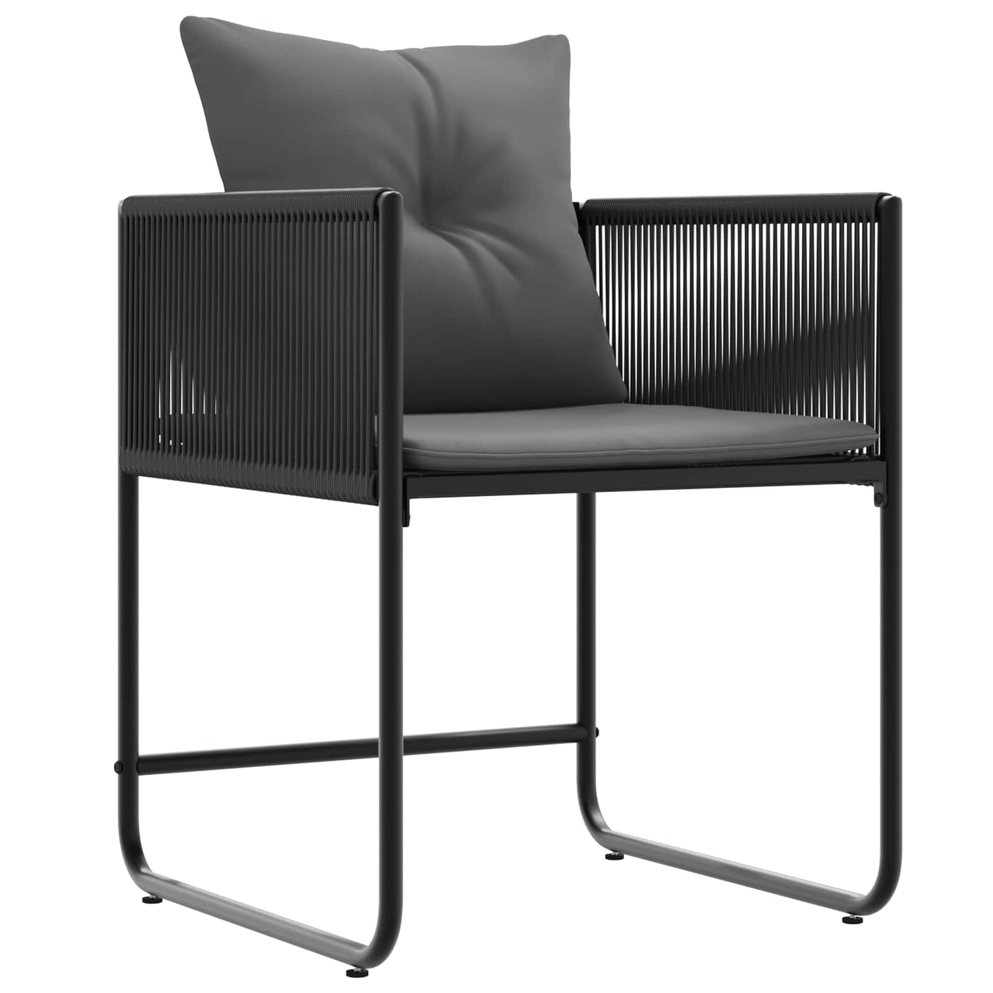 Have Spisebordssæt 9 stk. Sort og Anthracit polyrattan