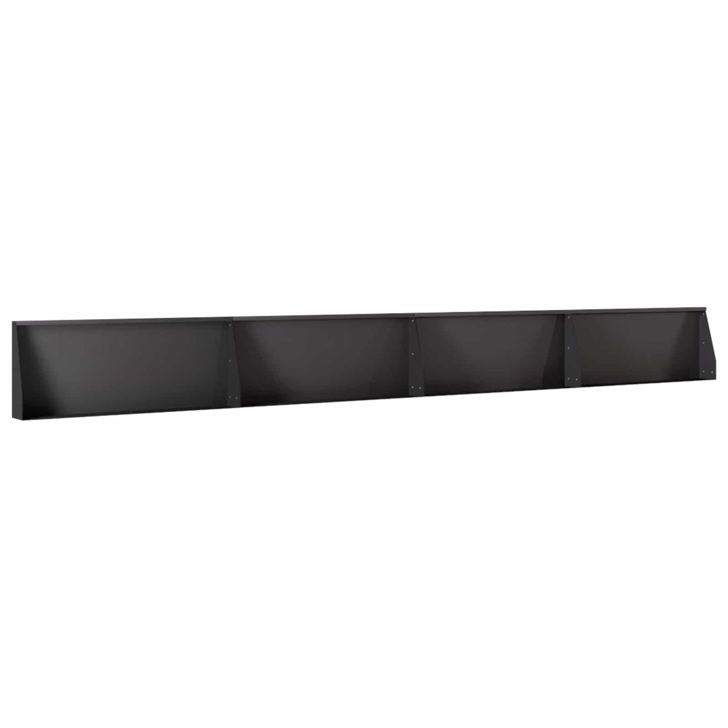 Støttemur 4 stk. 100 x 12 x 30 cm Stål Sort