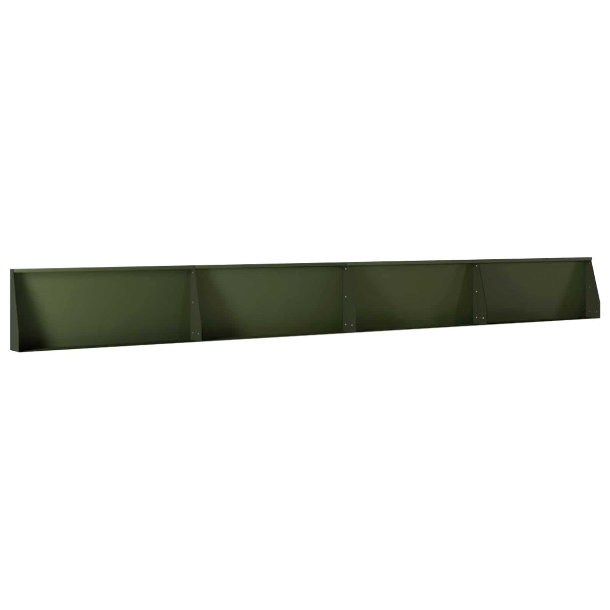 Støttemur 4 stk. 100 x 12 x 30 cm Stål Olivengrøn
