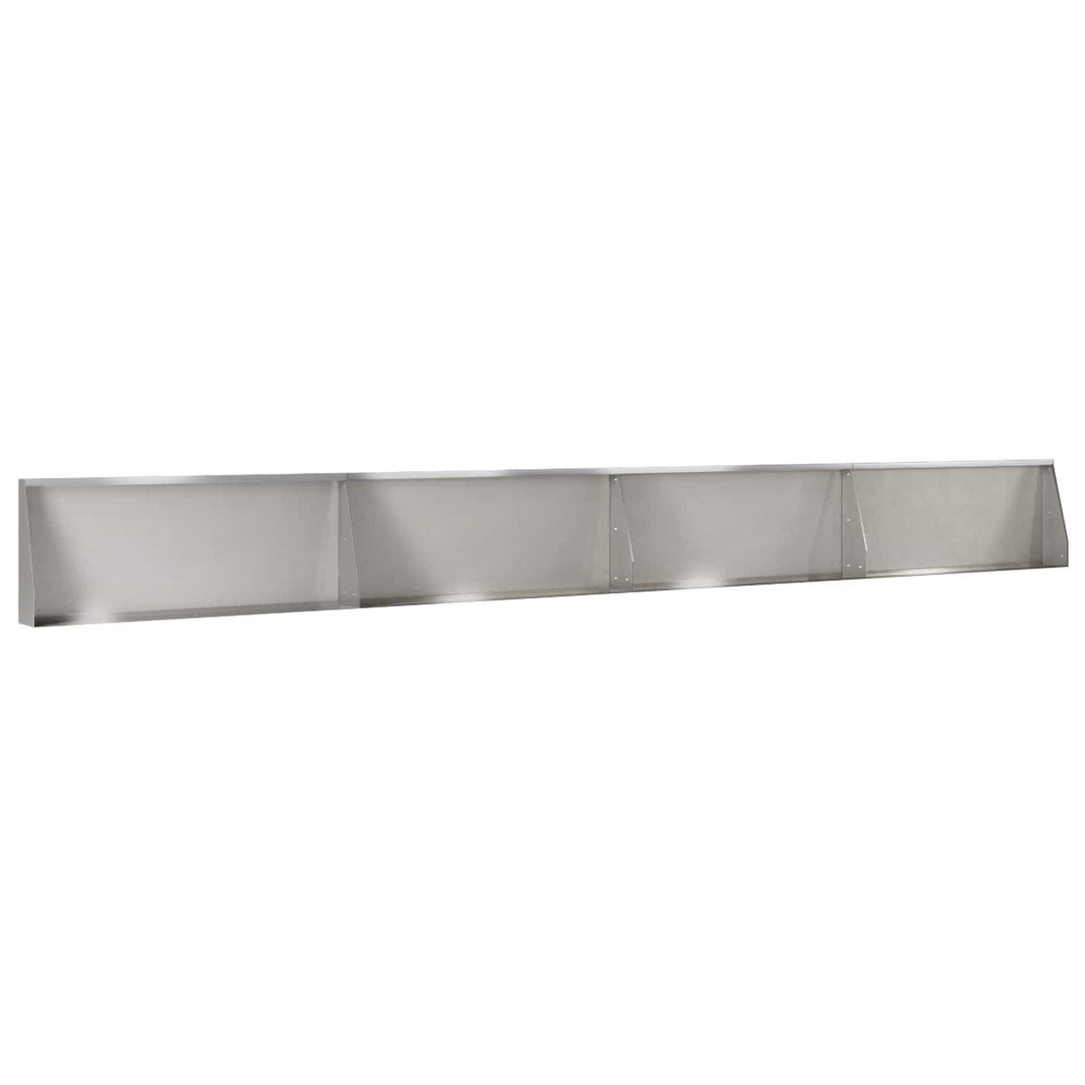Støttemur 4 stk. 100 x 12 x 30 cm Rustfrit stål Sølv