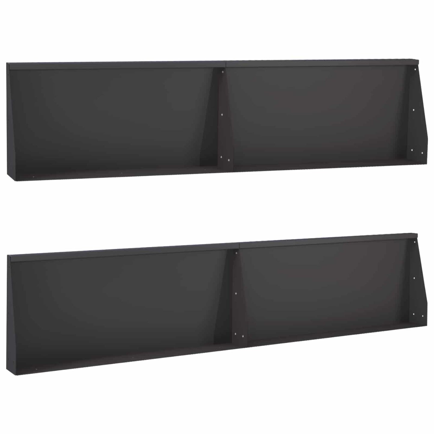 Støttemur 4 stk. 100 x 12 x 40 cm Stål Sort
