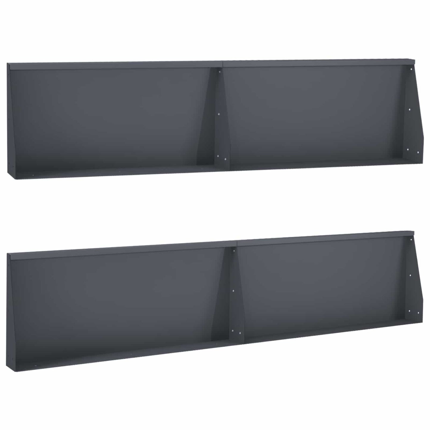 Støttemur 4 stk. 100 x 12 x 40 cm Stål Antracit