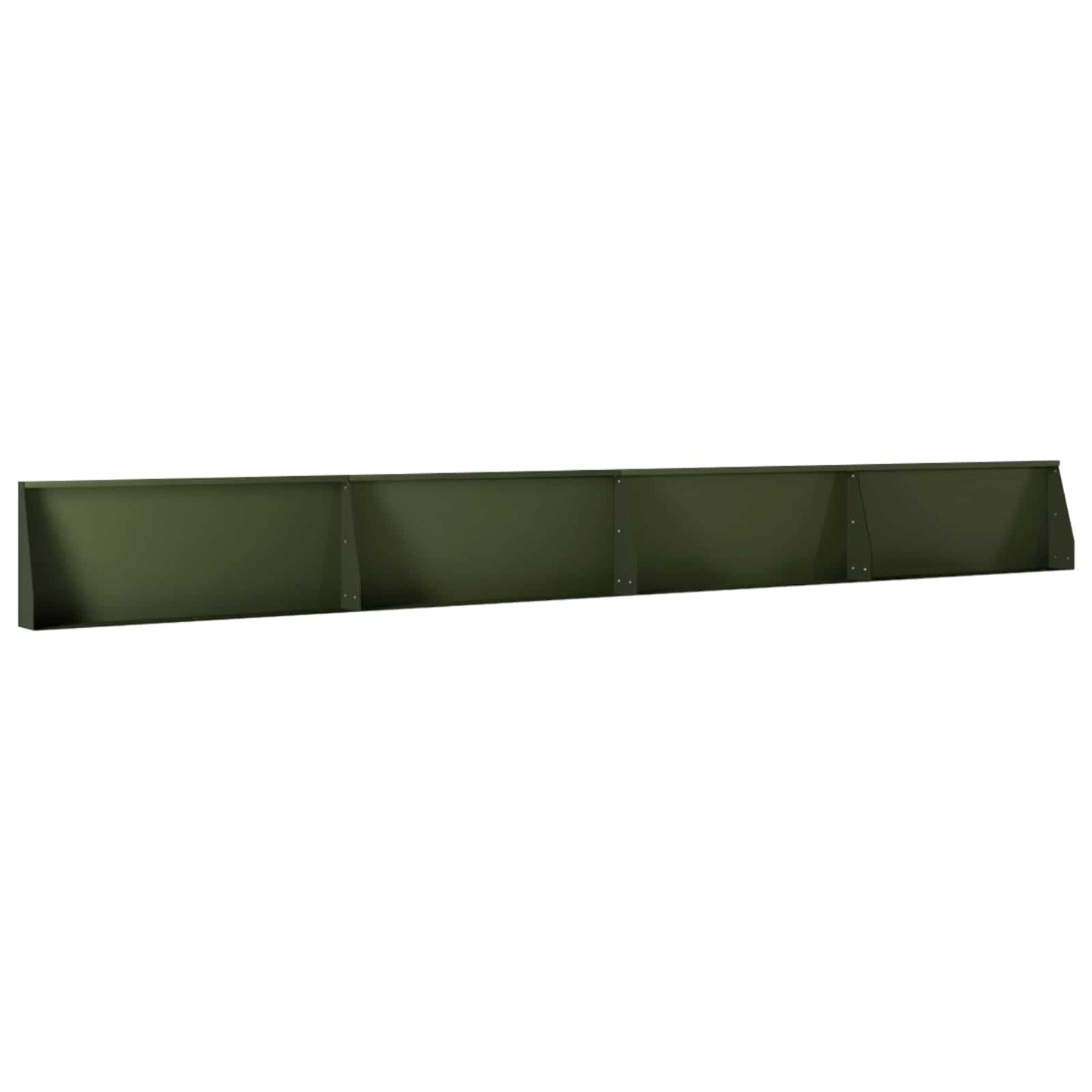 Støttemur 4 stk. 100 x 12 x 40 cm Stål Olivengrøn
