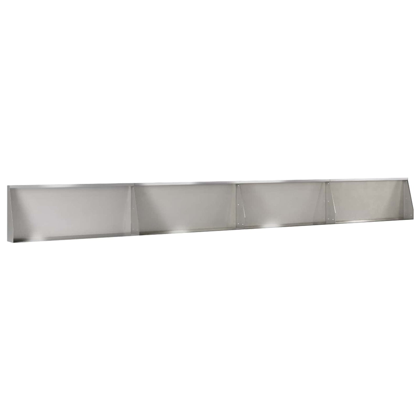 Støttemur 4 stk. 100 x 12 x 40 cm Rustfrit stål Sølv