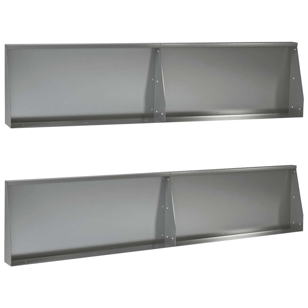 Støttemur 4 stk. 100 x 12 x 40 cm Galvaniseret stål Sølv