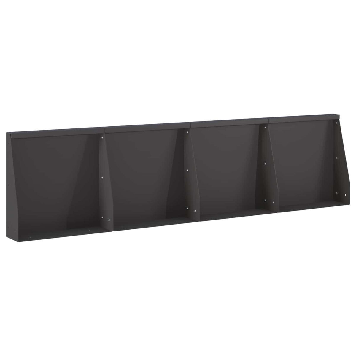 Støttemur 4 stk. 40 x 12 x 30 cm Stål Sort