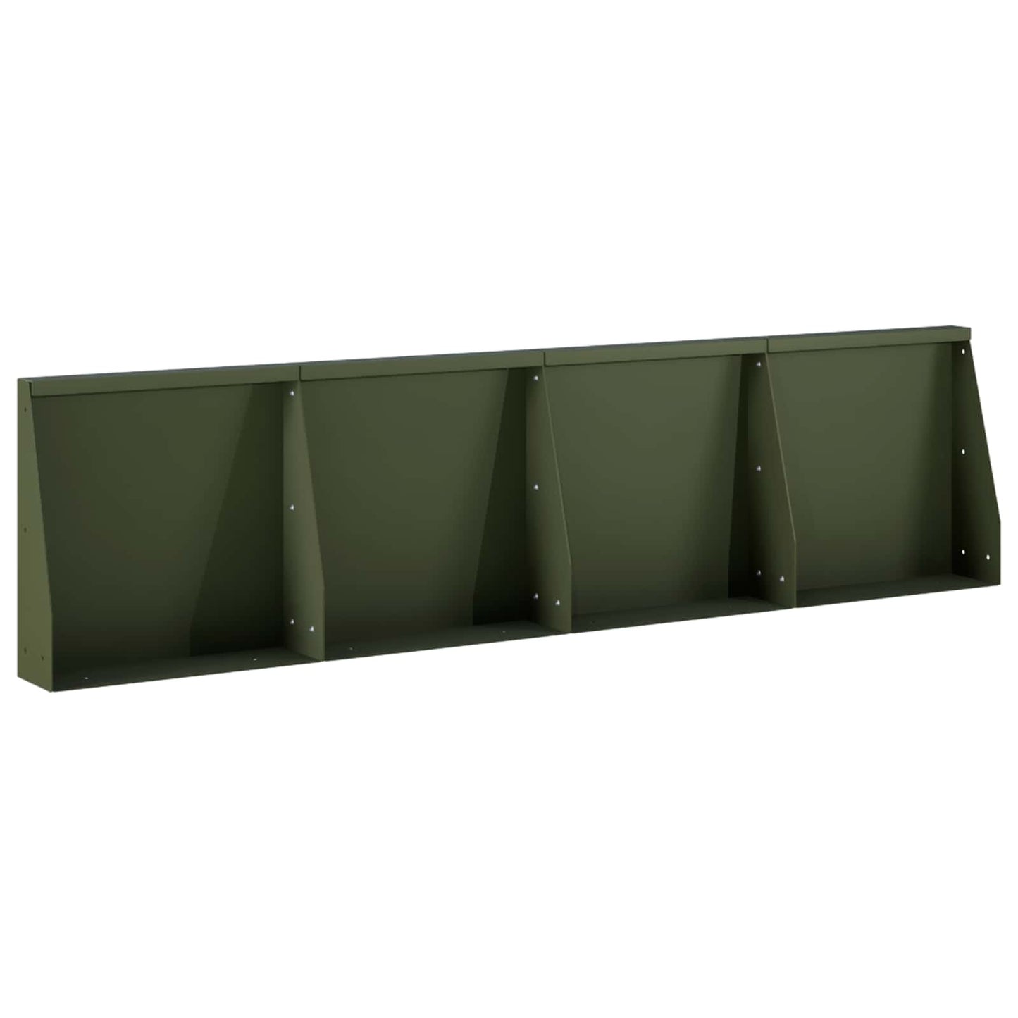 Støttemur 4 stk. 40 x 12 x 30 cm Stål Olivengrøn